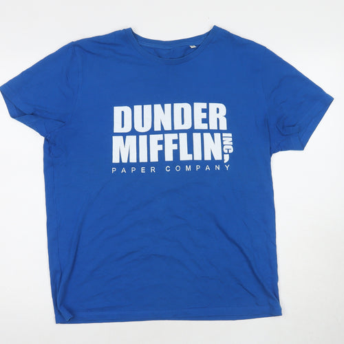 Stanley Stella Blue Dunder Mifflin T-Shirt, Size S