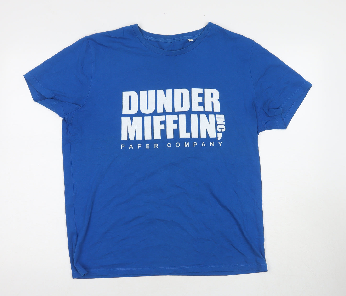 Stanley Stella Blue Dunder Mifflin T-Shirt, Size S