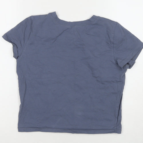 Hollister Women Blue M Basic Crew Neck T-Shirt