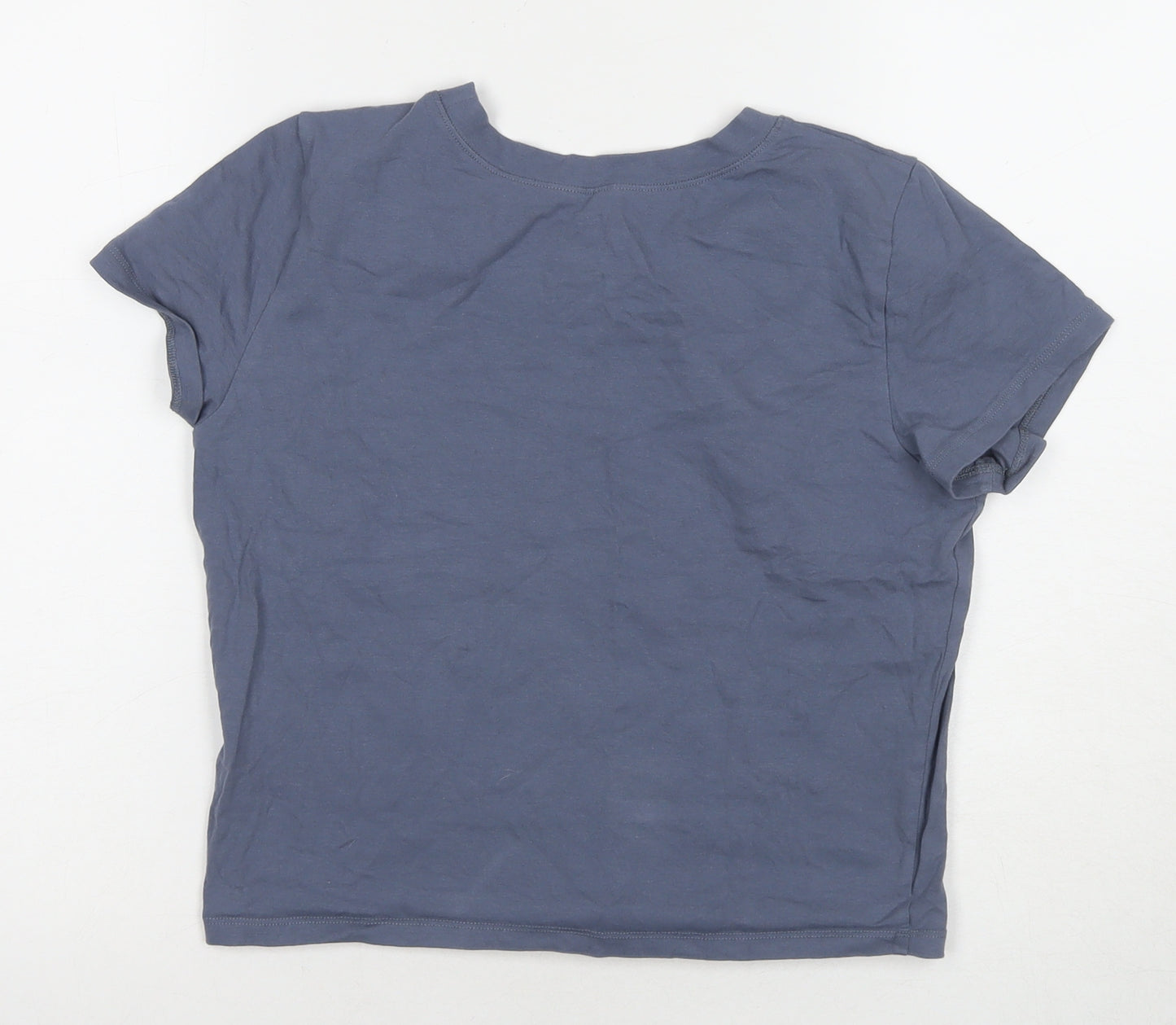 Hollister Women Blue M Basic Crew Neck T-Shirt