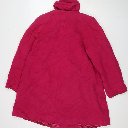 Jacques Vert Women's Pink Wool Blend Overcoat Size 16