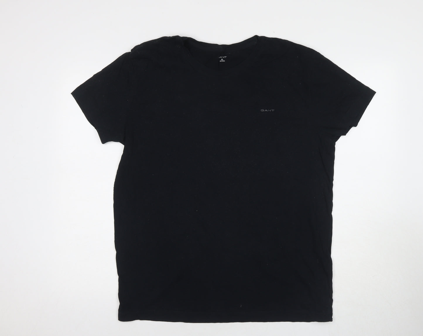 Gant Men's Black XL T-Shirt, Cotton, Crew Neck