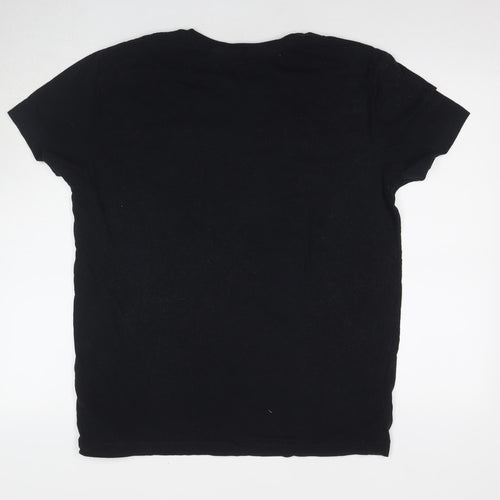 Gant Men's Black XL T-Shirt, Cotton, Crew Neck