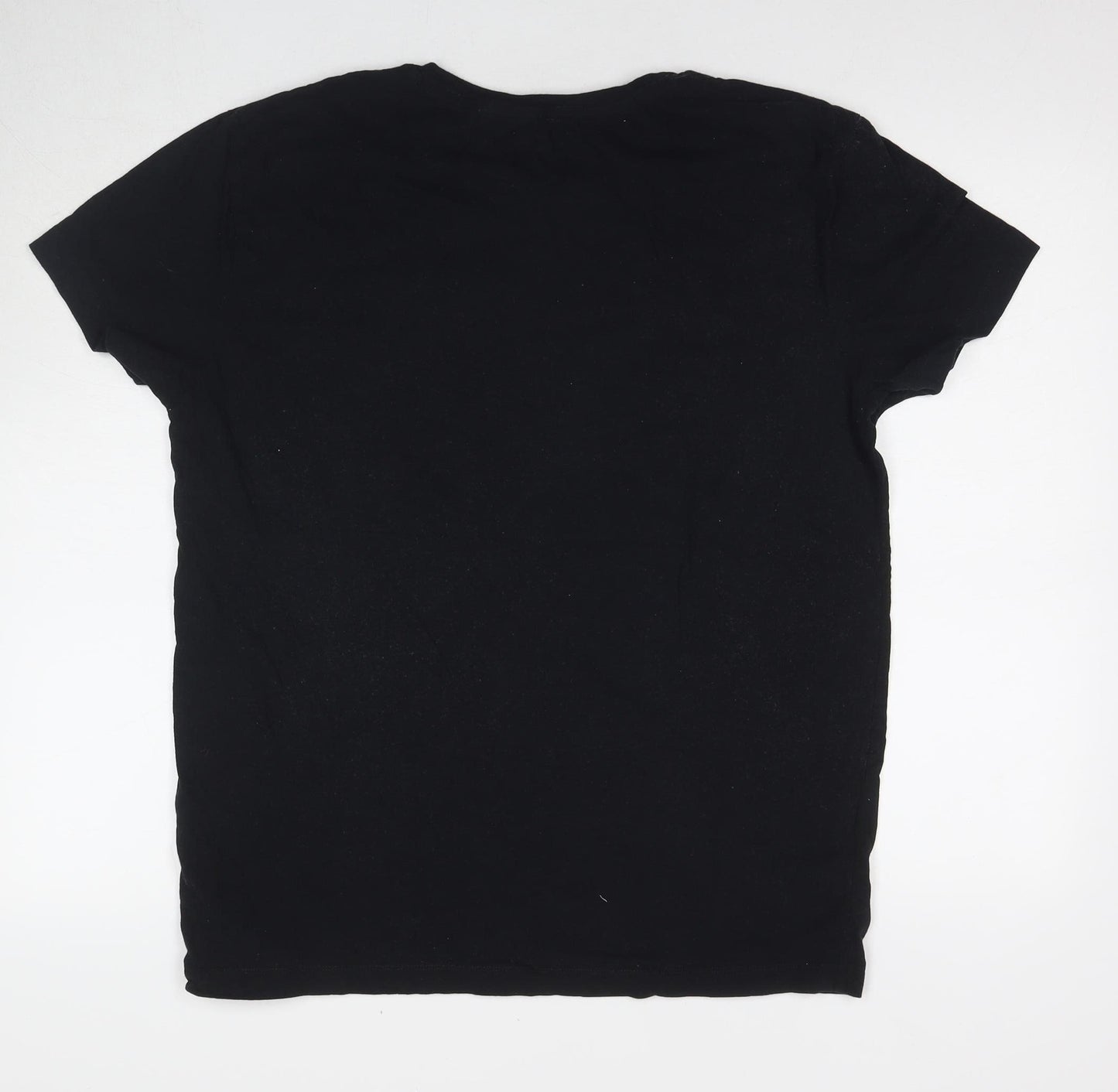 Gant Men's Black XL T-Shirt, Cotton, Crew Neck