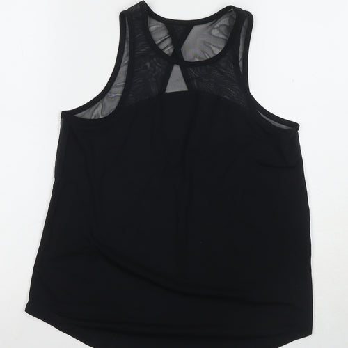 Crane Women's Black Athletic Mesh Tank Top Size S