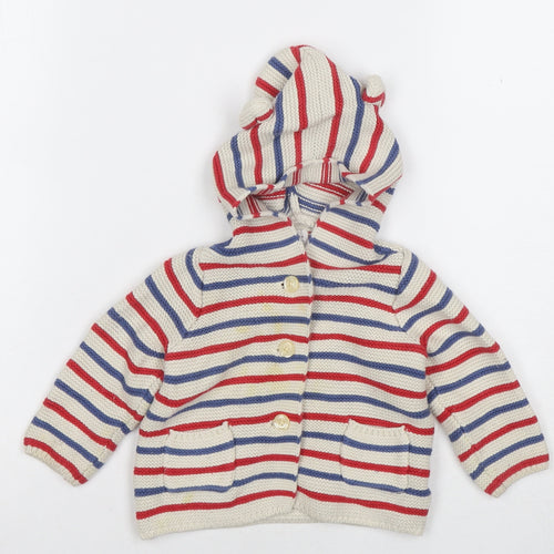 Carter's Unisex Striped Cardigan Jumper 9-12 Months