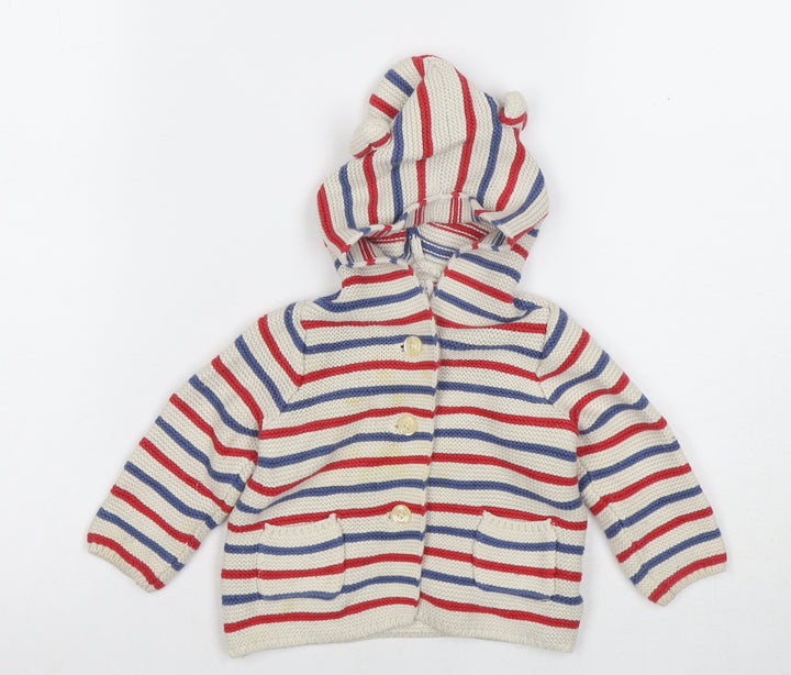 Carter's Unisex Striped Cardigan Jumper 9-12 Months