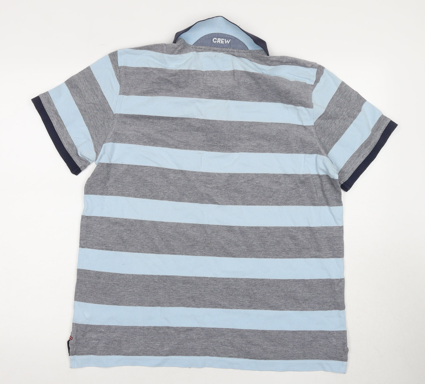 Crew Clothing Men's Blue Striped Polo L