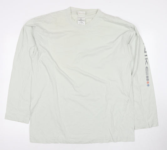 Nike Men's Grey XL Long Sleeve Graphic T-Shirt