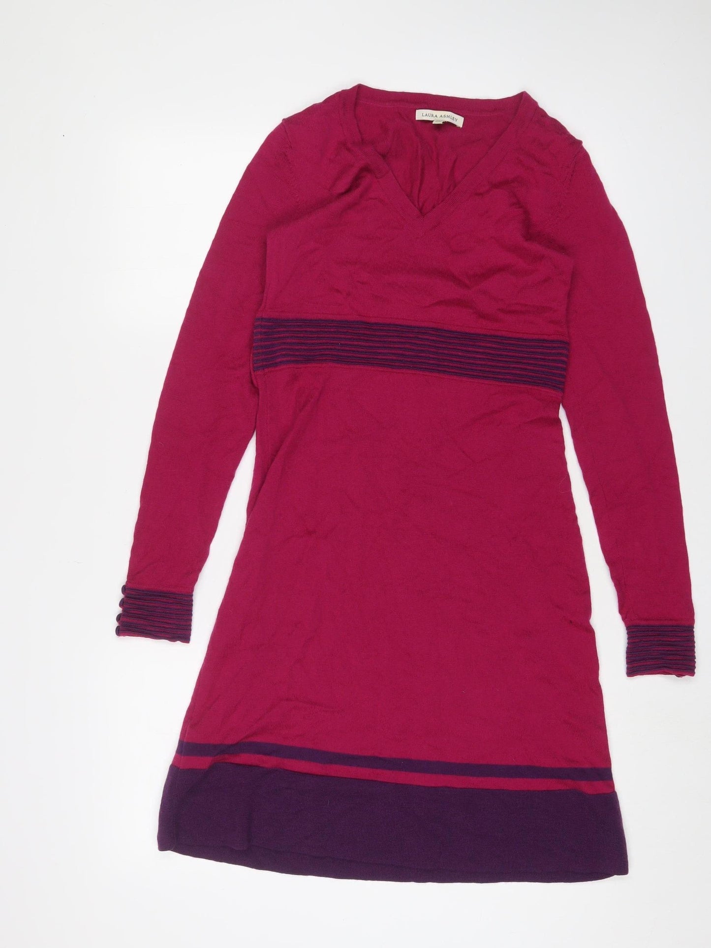 Laura Ashley Women’s Pink Wool A-Line Dress, Size 10