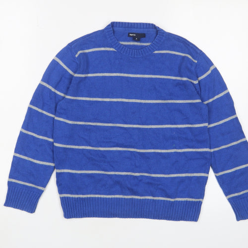 GapKids Blue Striped Boys Jumper, Size 7-8 Years, Pullover