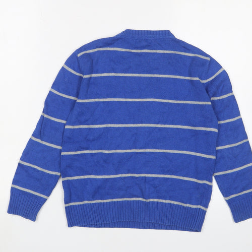 GapKids Blue Striped Boys Jumper, Size 7-8 Years, Pullover