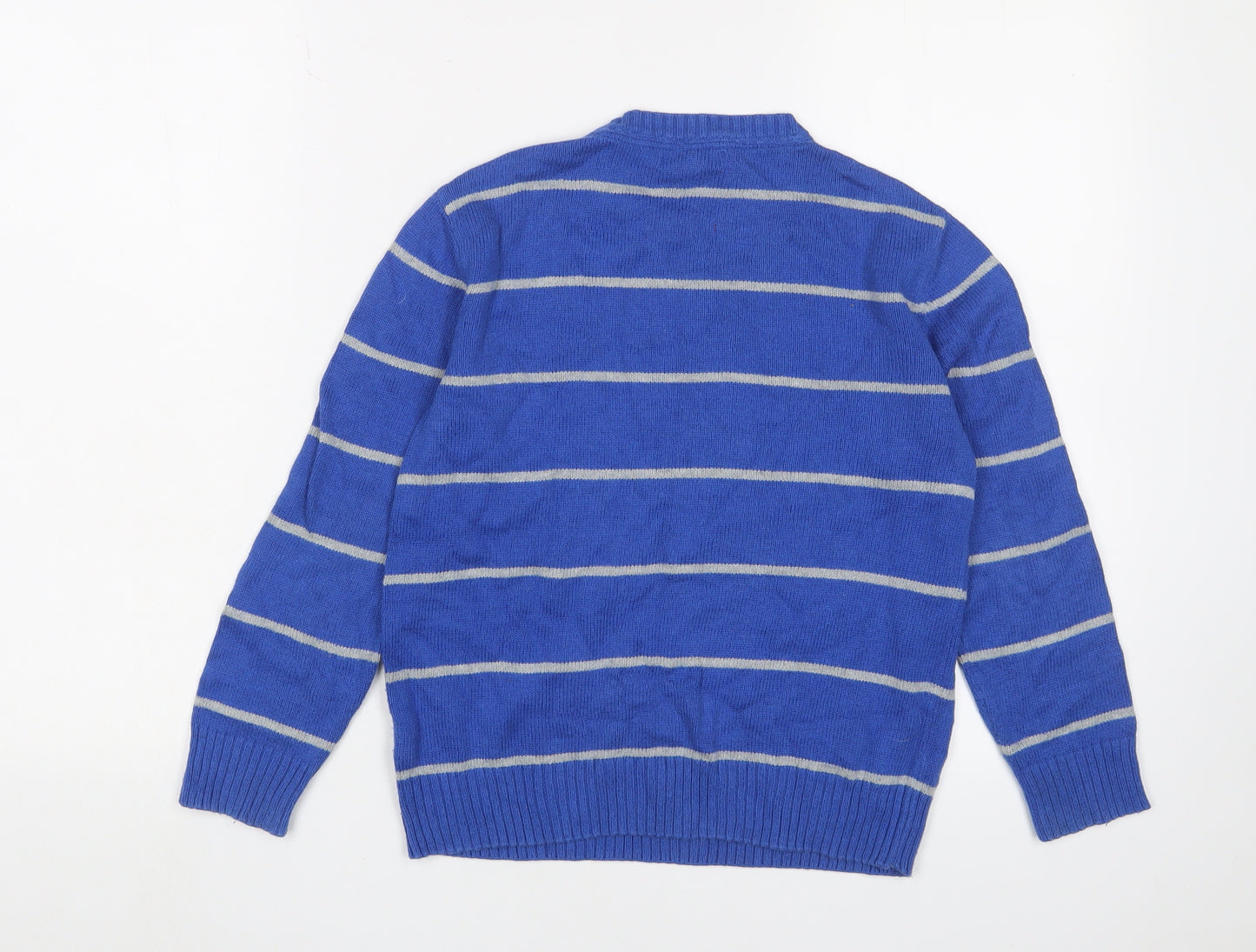 GapKids Blue Striped Boys Jumper, Size 7-8 Years, Pullover