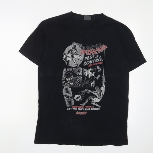 Chunk Men's Black Spider-Man Graphic T-Shirt - Medium