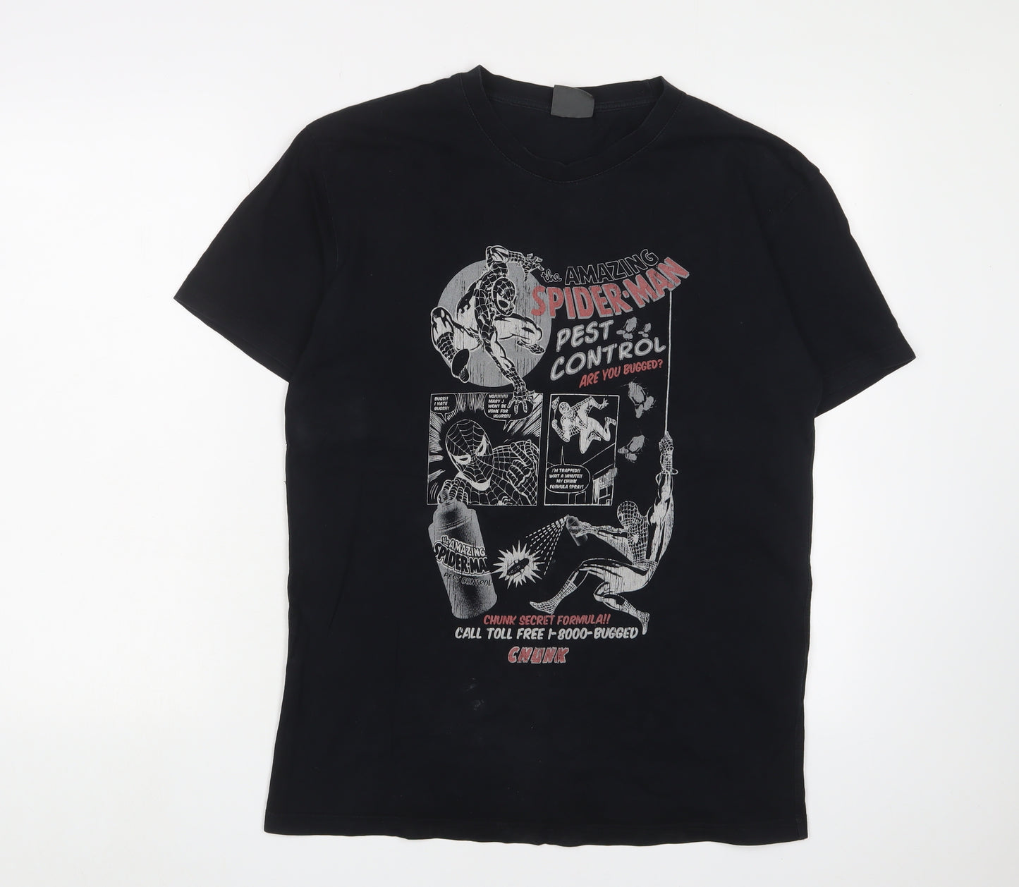 Chunk Men's Black Spider-Man Graphic T-Shirt - Medium