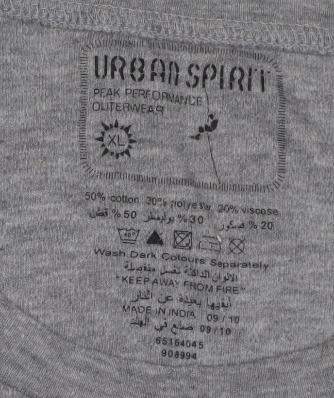 Urban Spirit Grey Crew Neck T-Shirt XL Men