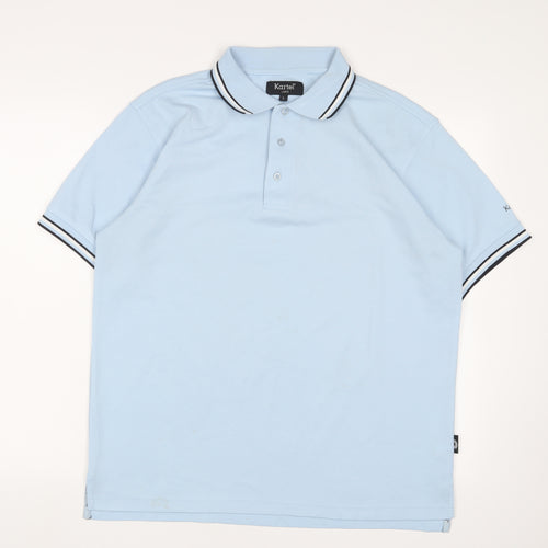 Kartel Men's Blue Polo Shirt L Short Sleeve Polyester