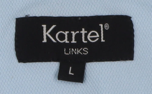 Kartel Men's Blue Polo Shirt L Short Sleeve Polyester