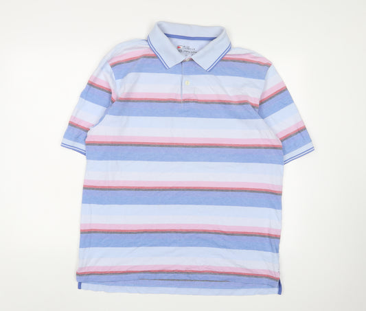 Marks and Spencer Mens Multicoloured Striped Polo L