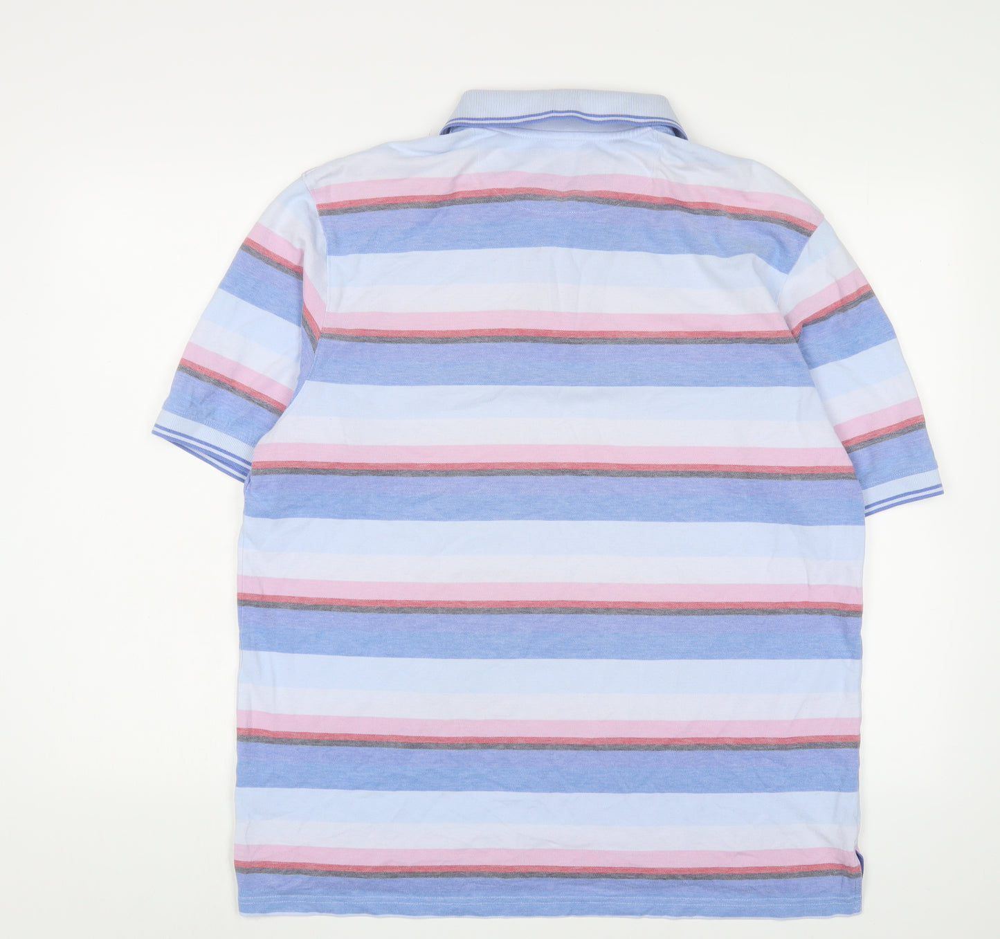 Marks and Spencer Mens Multicoloured Striped Polo L