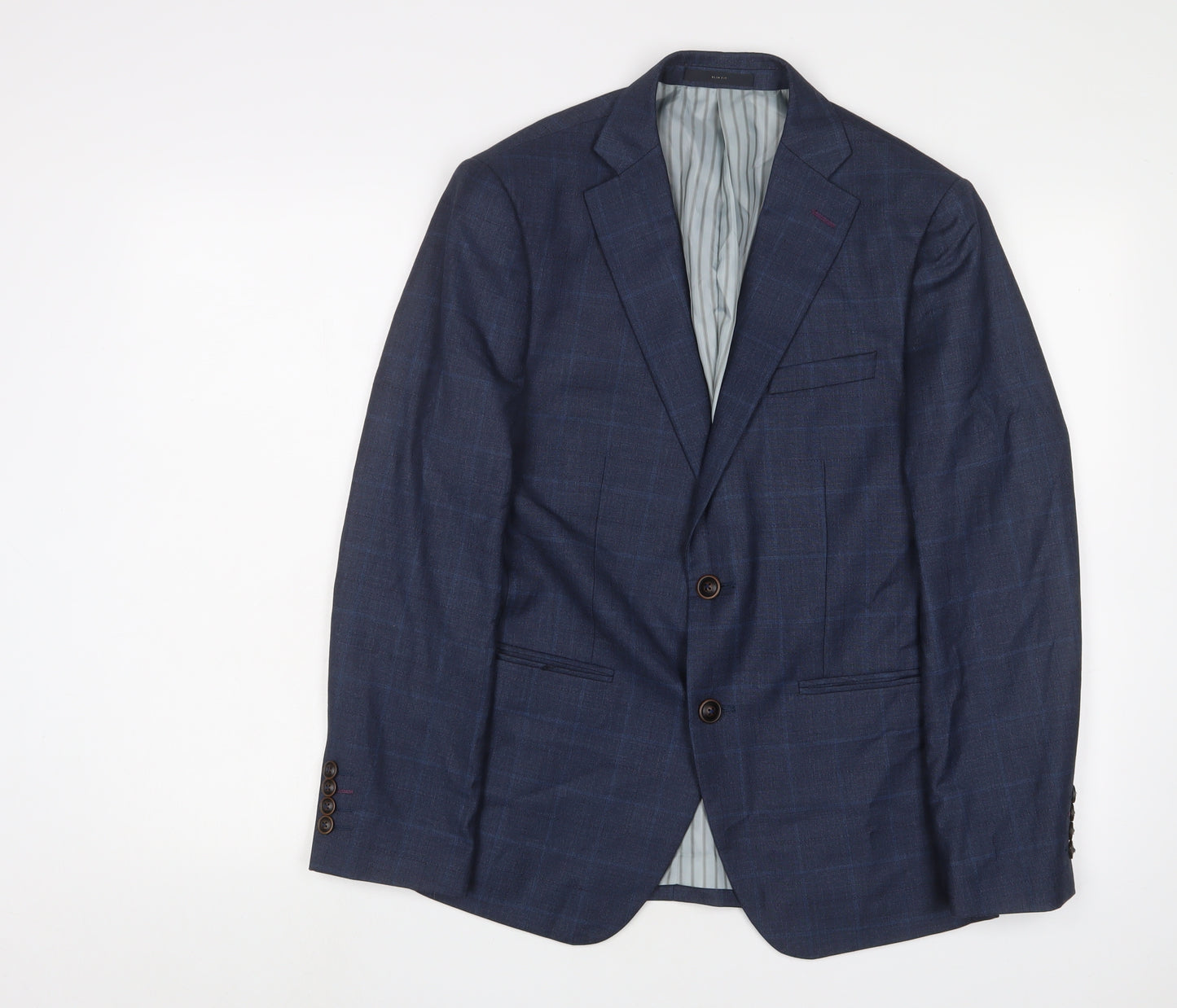 Benjamin Barker Men's Blue Slim Fit Blazer 44