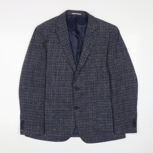 Richard James Men's Blue 42S Check Blazer