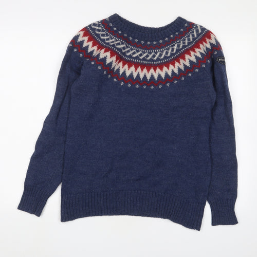 Ayacucho Men’s Blue Fair Isle Pullover Jumper M