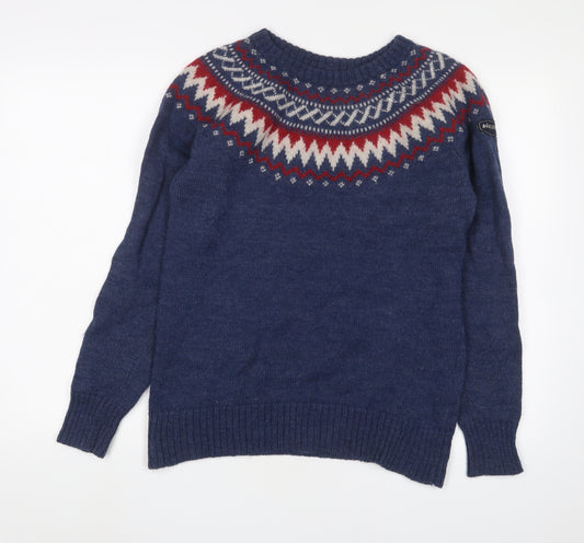 Ayacucho Men’s Blue Fair Isle Pullover Jumper M