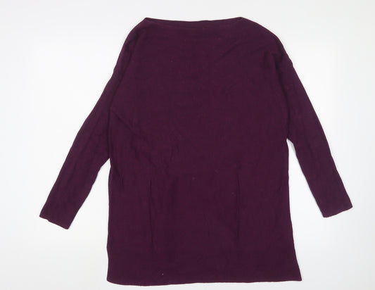 Joules Women's Purple Pullover Knit Jumper Size 12