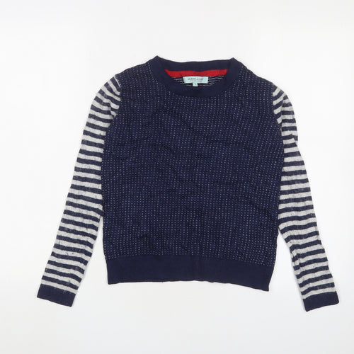 Dickins & Jones Women's Blue Striped Jumper - S