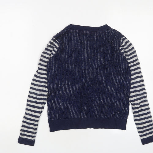 Dickins & Jones Women's Blue Striped Jumper - S
