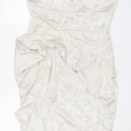 Karen Millen Ivory Strapless Dress UK 16 Party