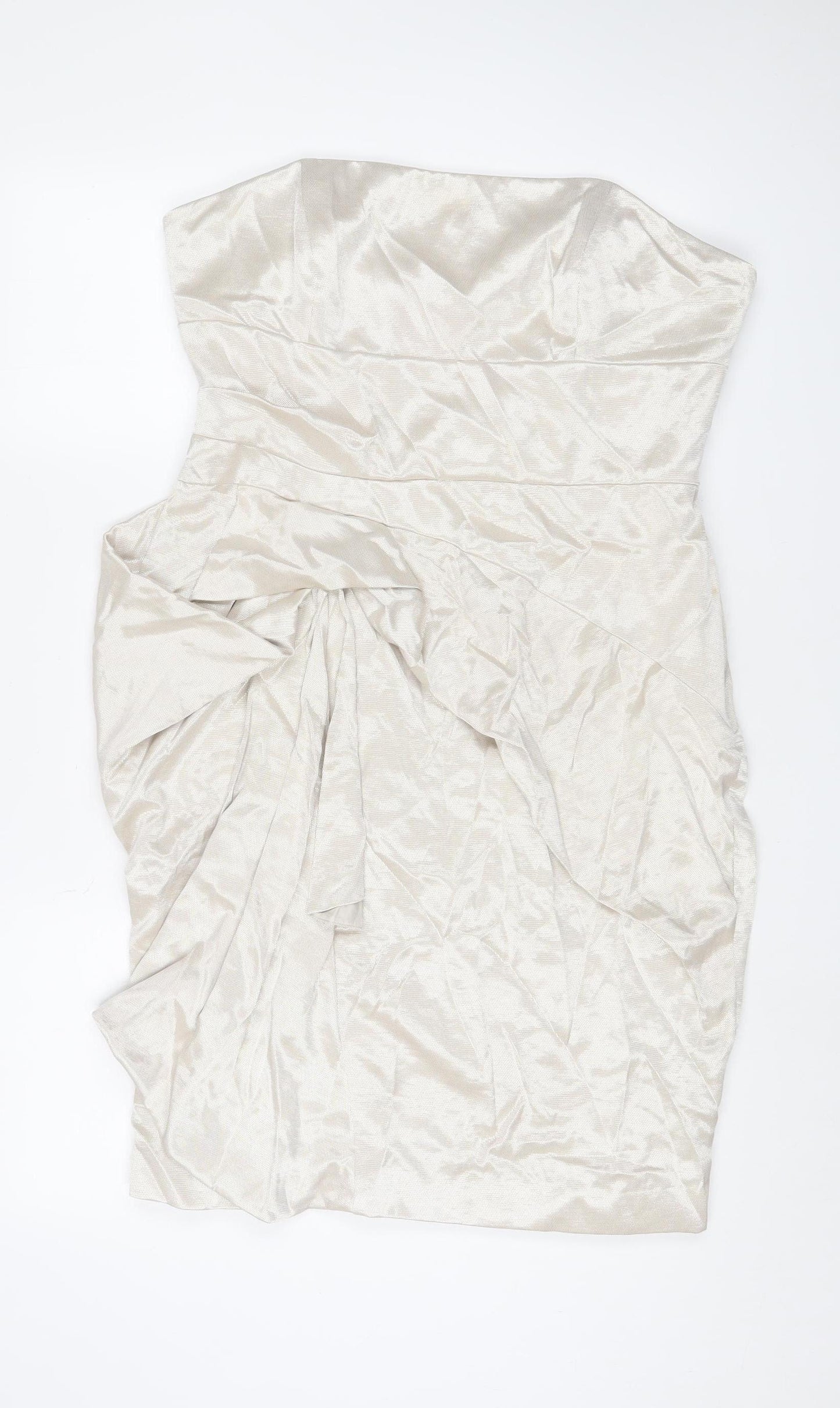 Karen Millen Ivory Strapless Dress UK 16 Party