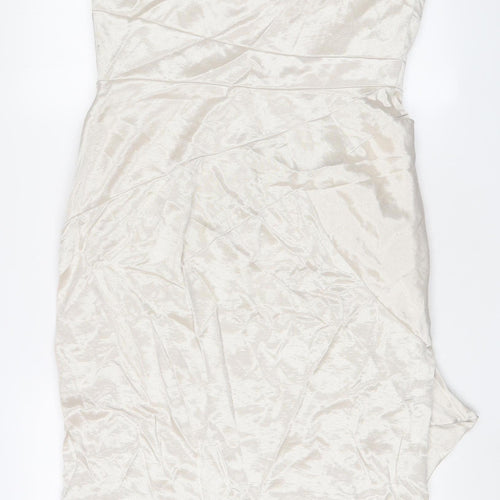 Karen Millen Ivory Strapless Dress UK 16 Party