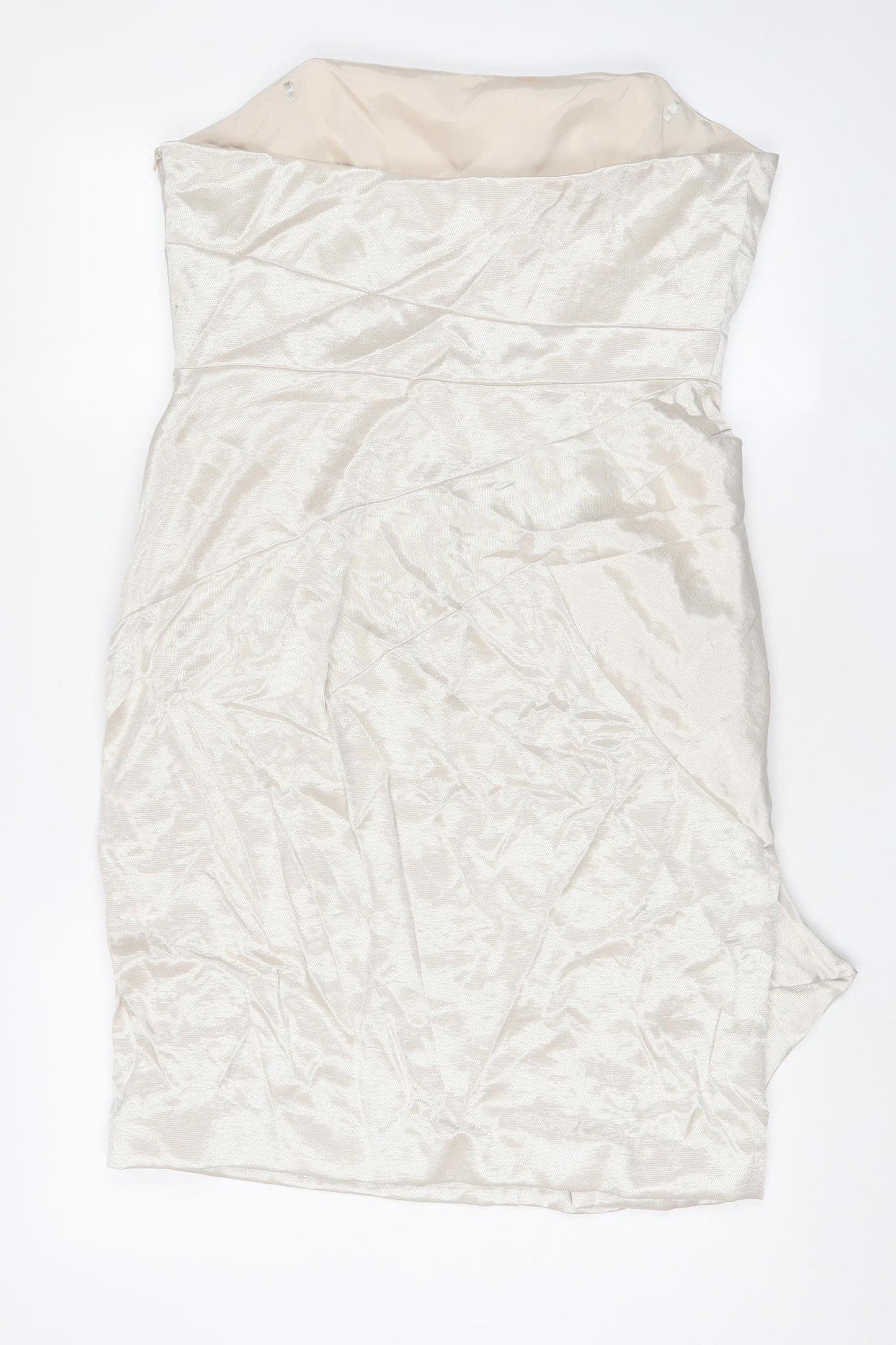 Karen Millen Ivory Strapless Dress UK 16 Party