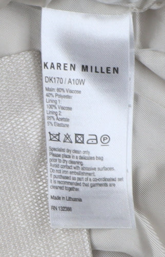 Karen Millen Ivory Strapless Dress UK 16 Party