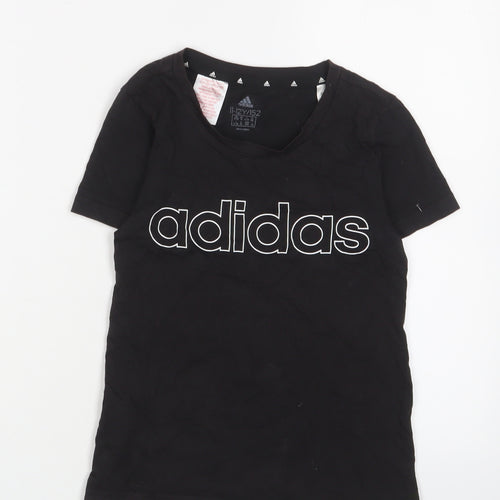 Adidas Boys Black Logo T-Shirt Short Sleeve