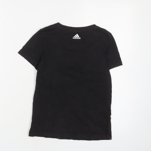 Adidas Boys Black Logo T-Shirt Short Sleeve