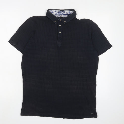 Guide London Men's Black L Polo Shirt Collared Casual