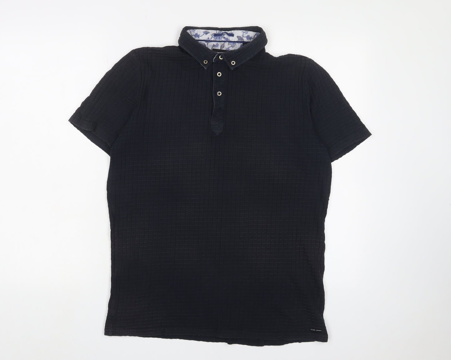 Guide London Men's Black L Polo Shirt Collared Casual