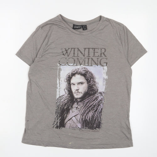 Game of Thrones T-Shirt Grey Unisex Adults Size 12