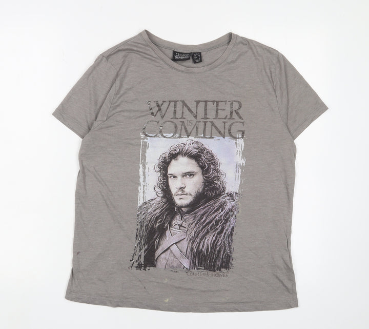 Game of Thrones T-Shirt Grey Unisex Adults Size 12