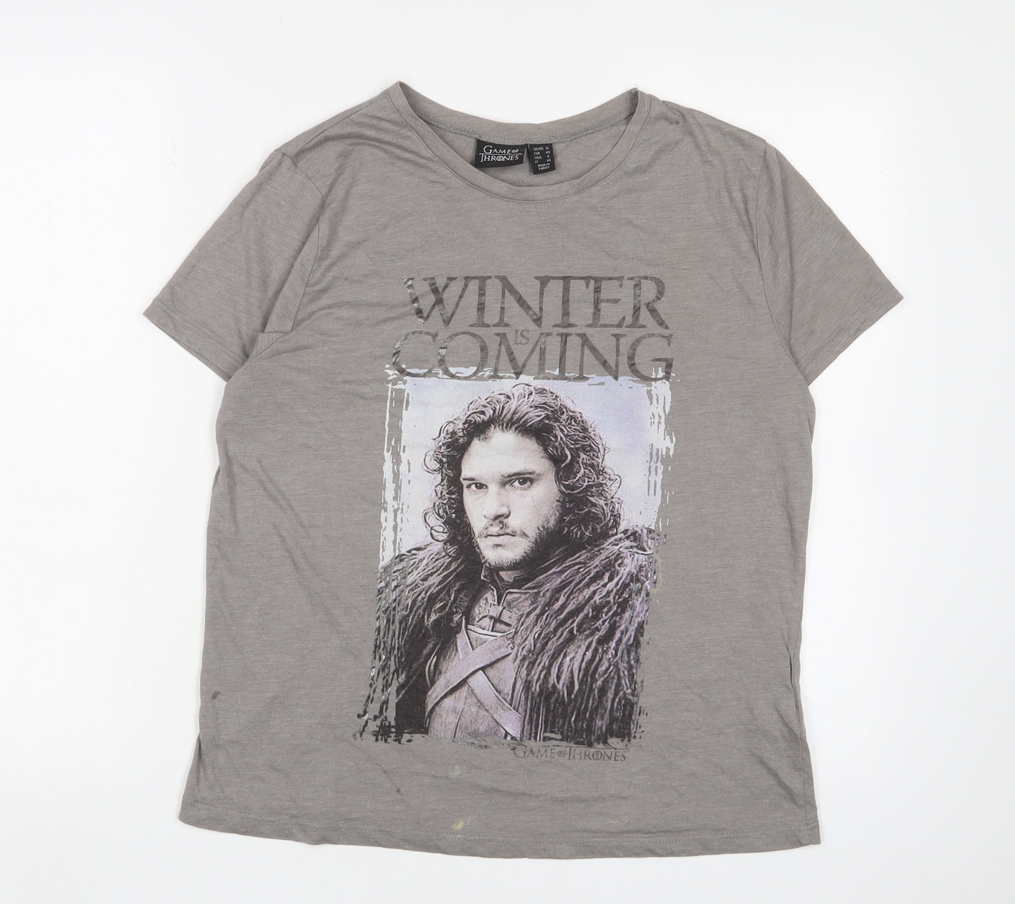 Game of Thrones T-Shirt Grey Unisex Adults Size 12