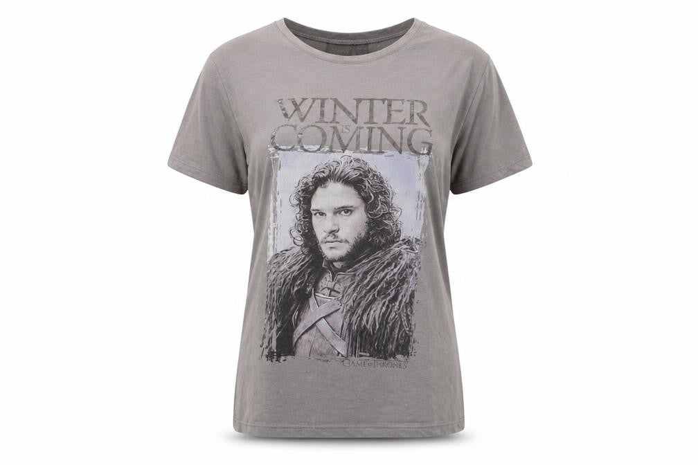 Game of Thrones T-Shirt Grey Unisex Adults Size 12