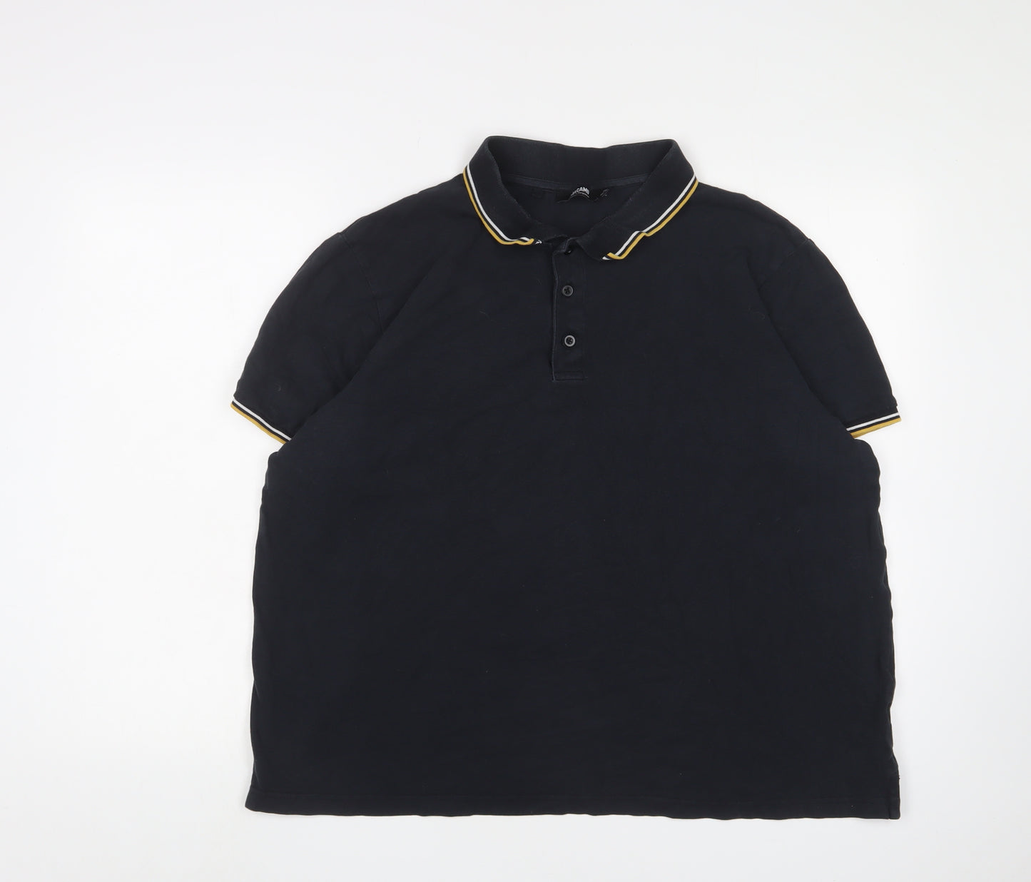 Jacamo Men's Black 1XL Cotton Polo Shirt
