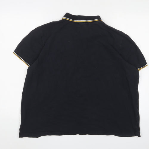 Jacamo Men's Black 1XL Cotton Polo Shirt