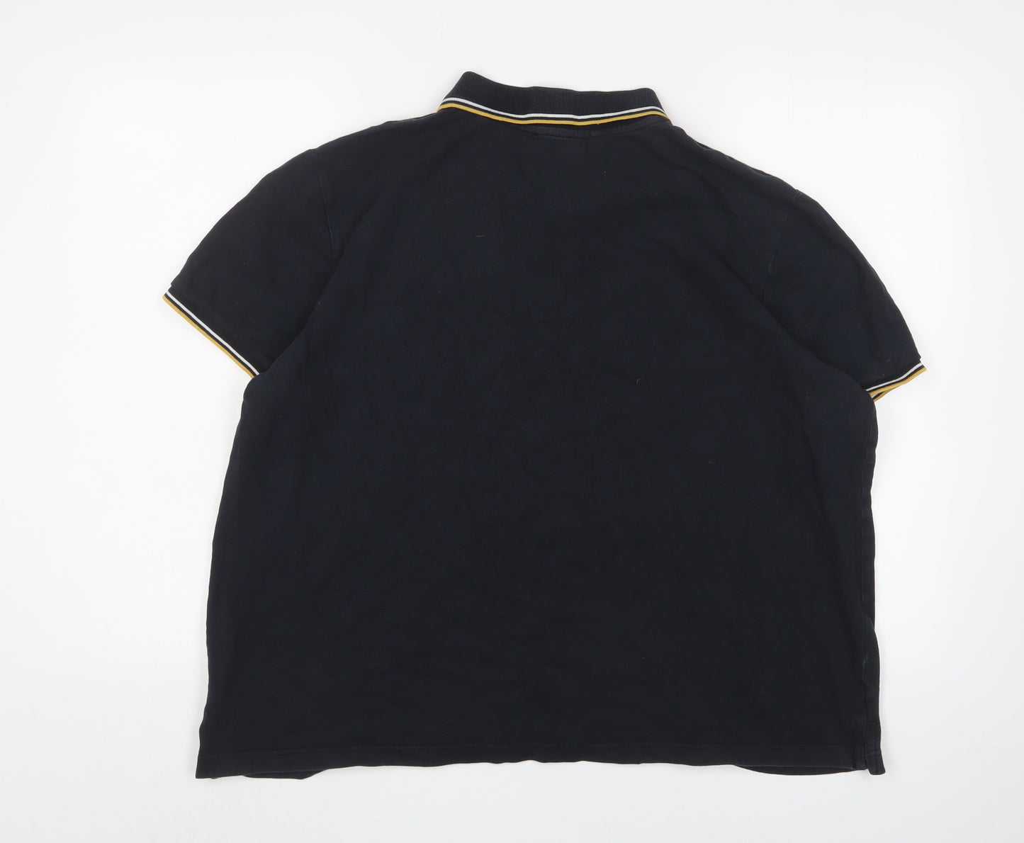 Jacamo Men's Black 1XL Cotton Polo Shirt