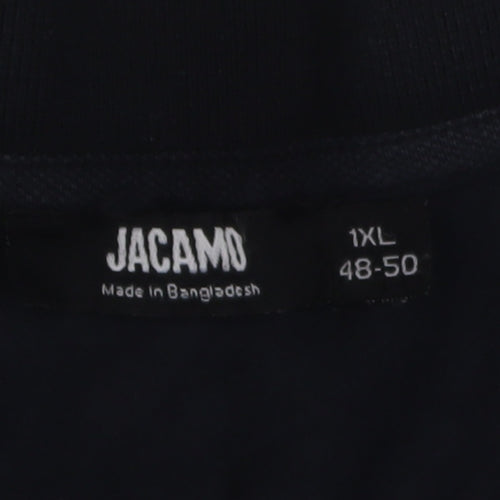 Jacamo Men's Black 1XL Cotton Polo Shirt