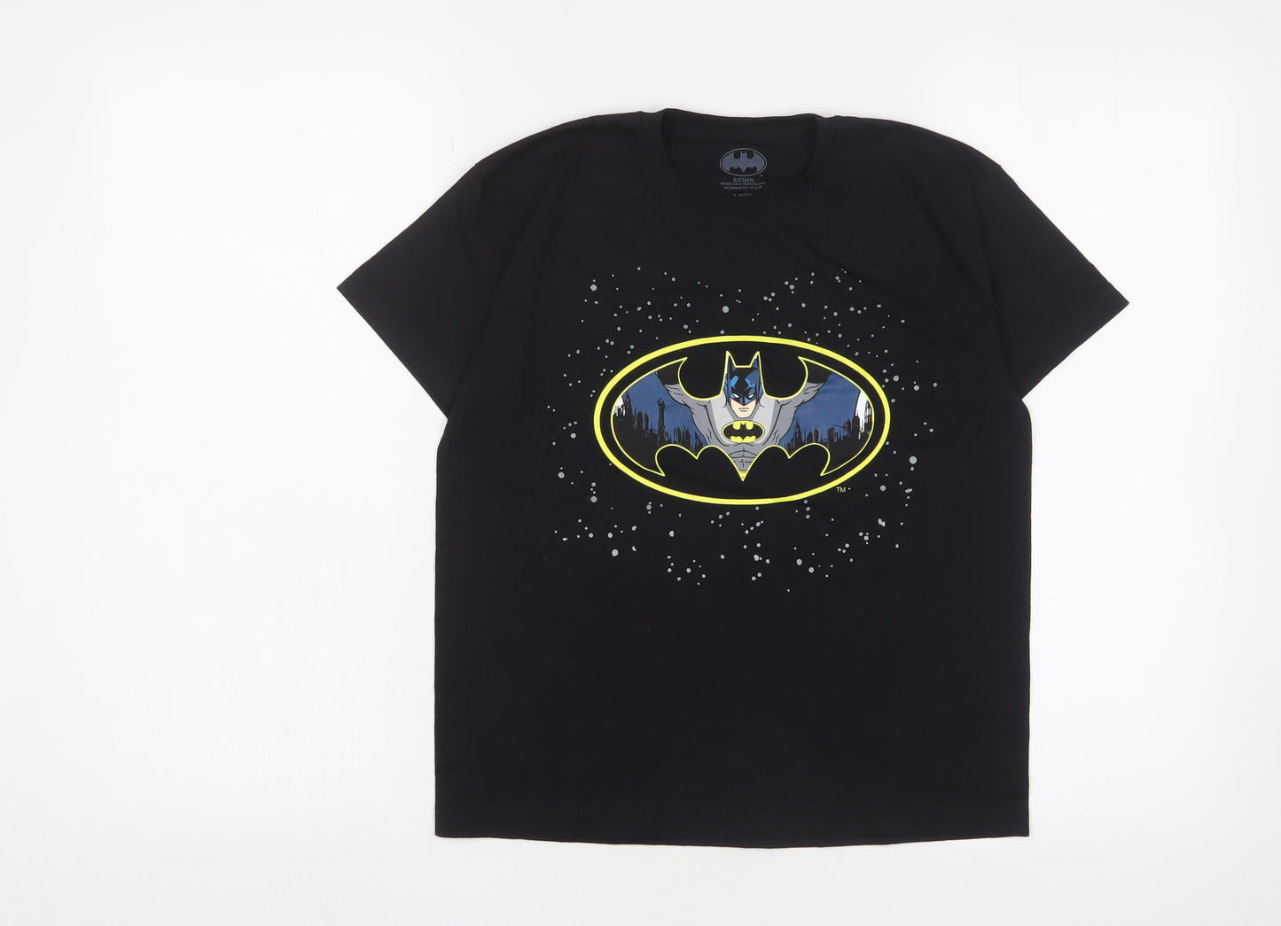 Batman Boys Black Graphic T-Shirt 7-8 Years