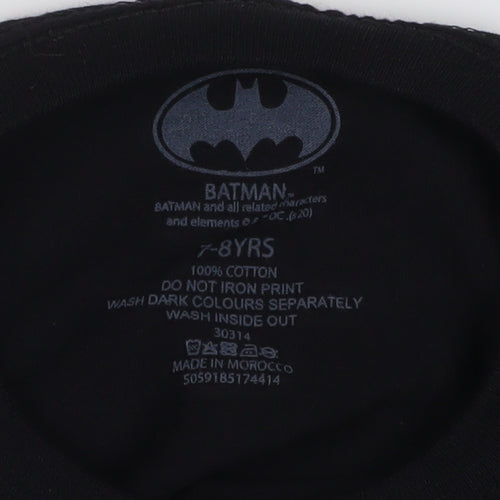 Batman Boys Black Graphic T-Shirt 7-8 Years